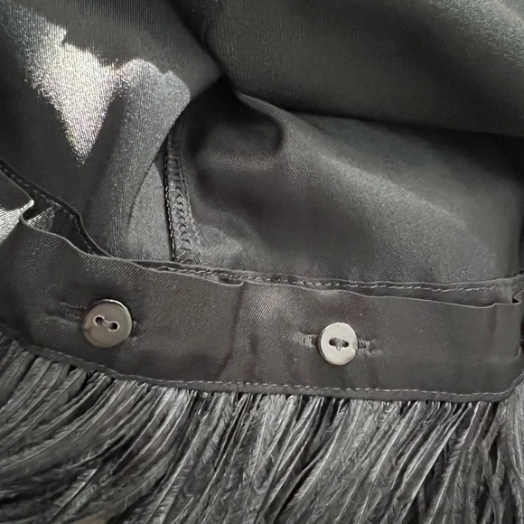 Marella Cantal Feather Trim Top in Black Size 2 NWT - Picture 5 of 6